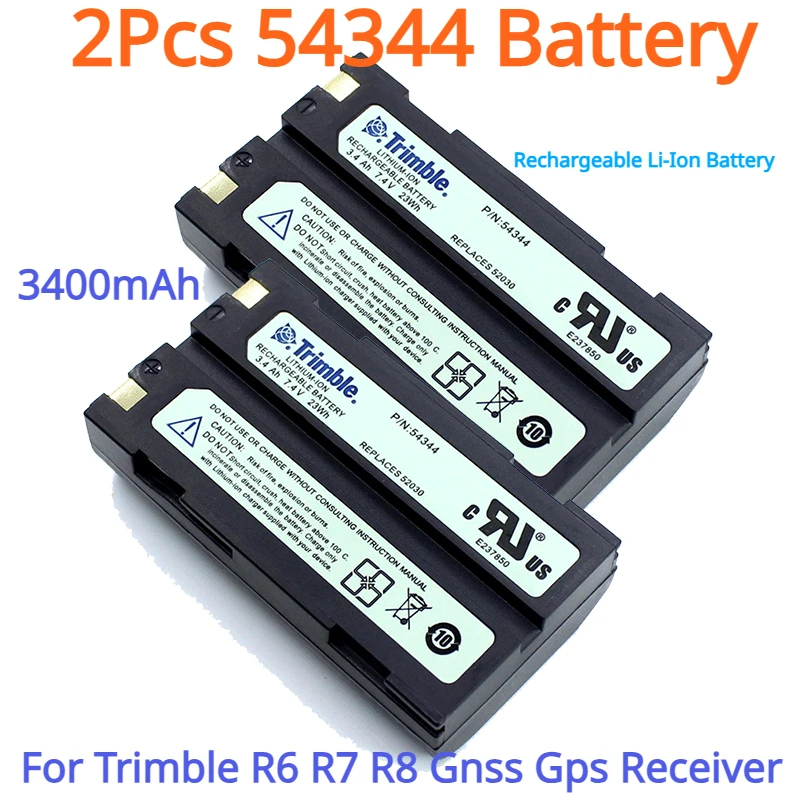 

For Trimble R6 R7 R8 Gnss Gps Receiver Rechargeable Li-Ion Battery (2Pcs) 54344