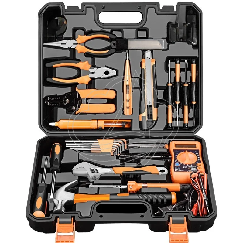 Comprehensive Household Hardware Tools Complete Tool Kit with Box for Family Daily Work