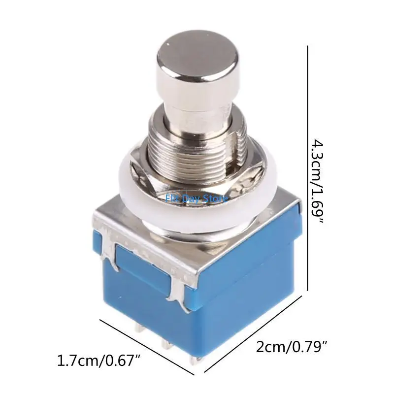 F92C 9-Pin 3pdt Foot Pedal Switch Stompbox for Electric Guitar Effects True Bypass