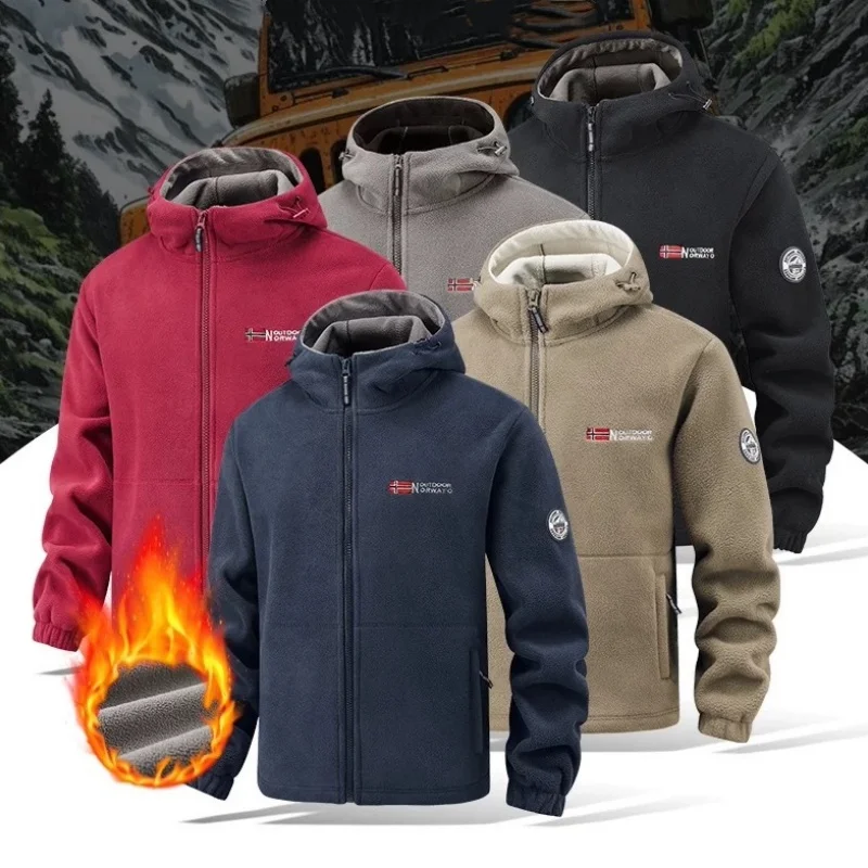 

A piece that can get you through winter Men & Women's Outdoor Fleece Jacket - Fall/Winter, Hooded, Windproof, Warm for Cold Days