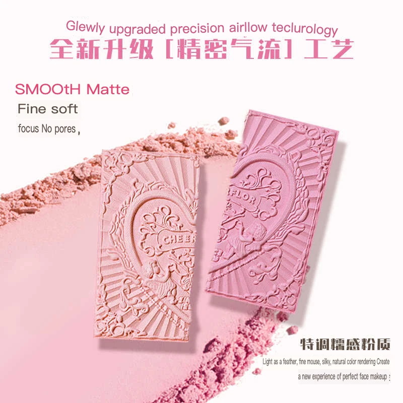 Two-color Blush Palette, Expansion And Contraction Color, Two-color Eye And Cheek Water Light Korean Blush Gift
