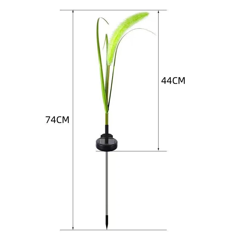 LED Reed Solar Light Outdoor Waterproof Courtyard Lawn Light Park Landscape Light Decorative Light Solar Dogtail Grass Light