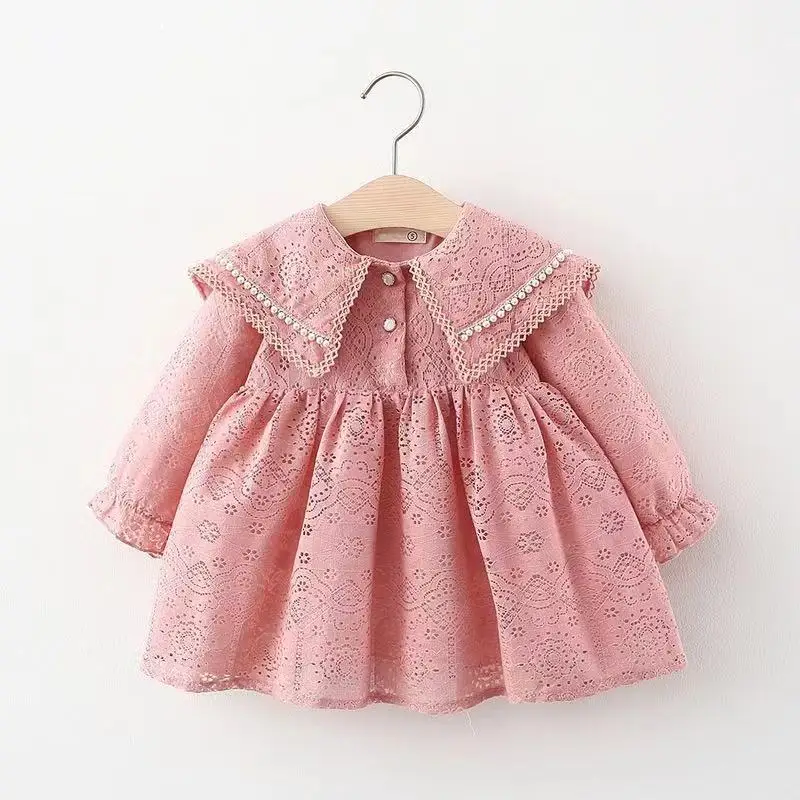 0-5year Long sleeve Lace Girls Dresses Autumn Kids Dress Princess Party Baby Dresses for Children Clothing