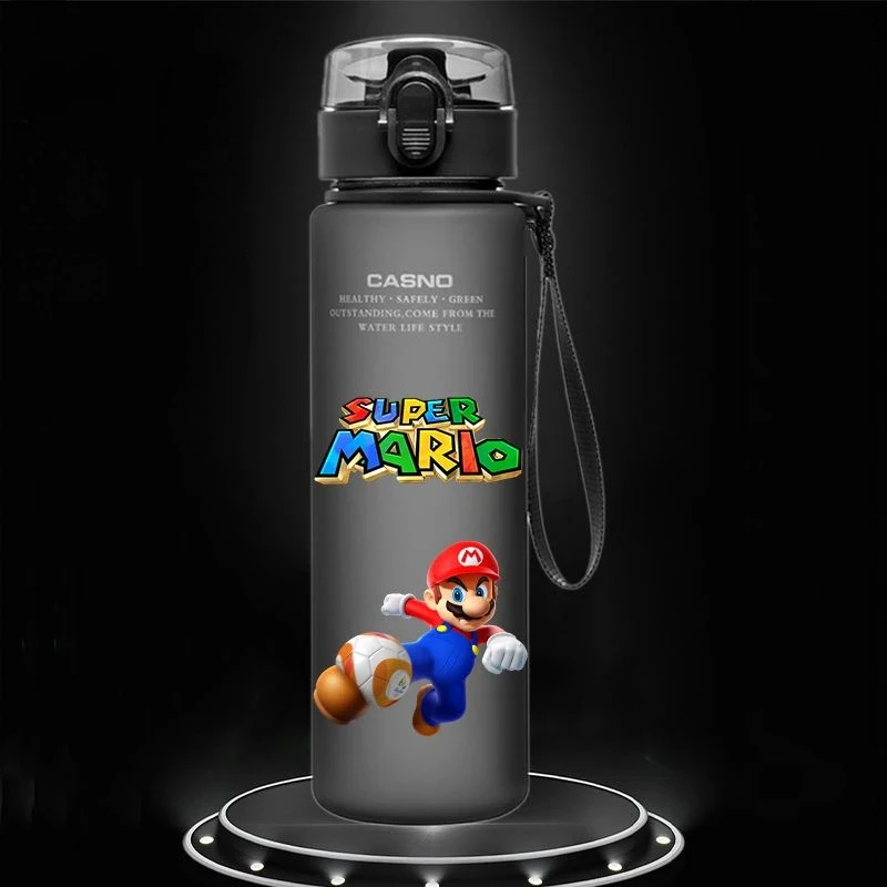 Super Mario 560ML tazza d\'acqua di grande capacità portatile in plastica cartone animato carino bambini bollitore adulto sport all\'aria aperta