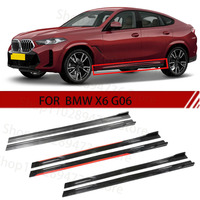 FOR BMW X6 G06 2M Car Side Skirt Extension Plate Lip Separator Bumper 2.18M Racing Side Spoiler
