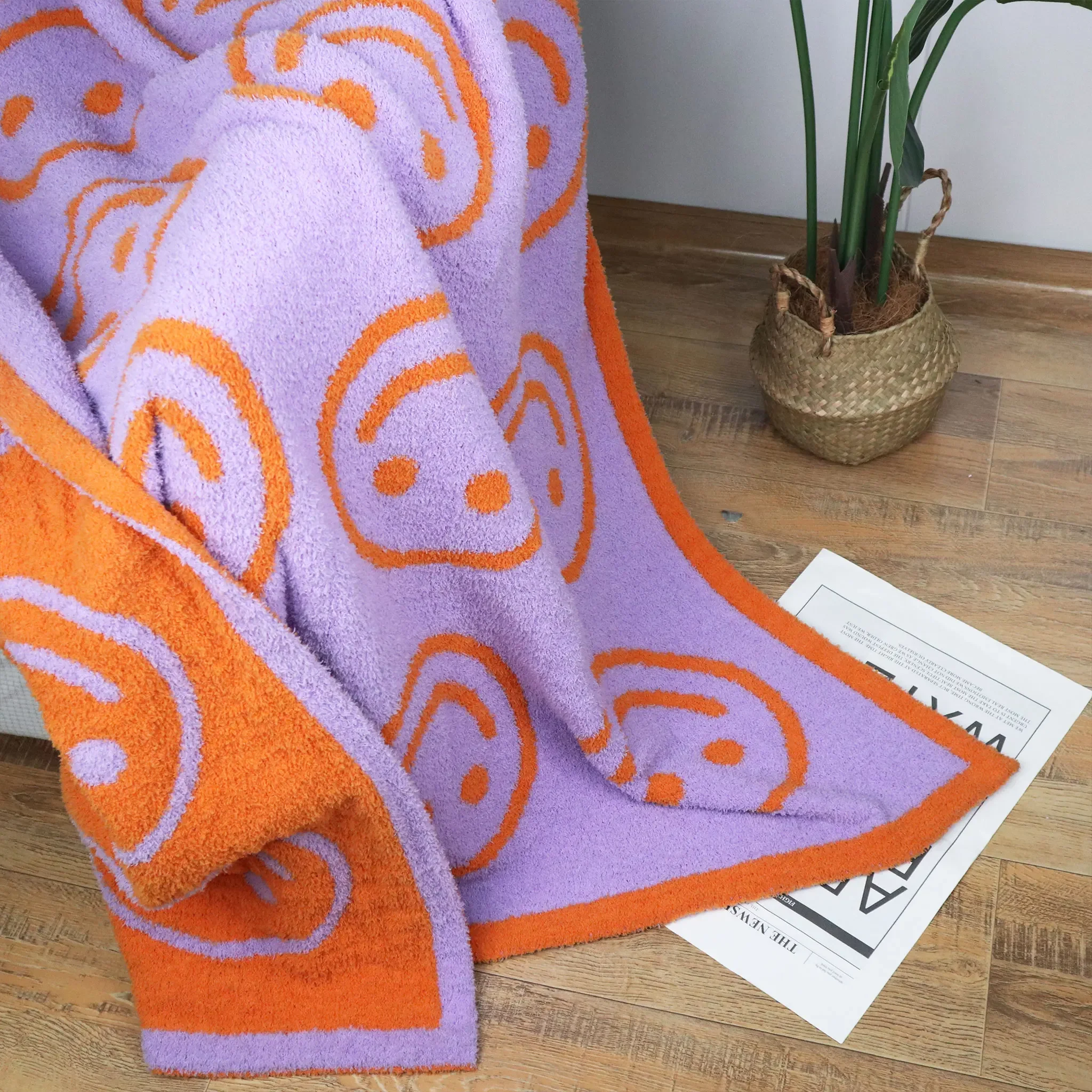 Throw cartoon printed blanket design plush personalized weighted blanket with photo winter gift