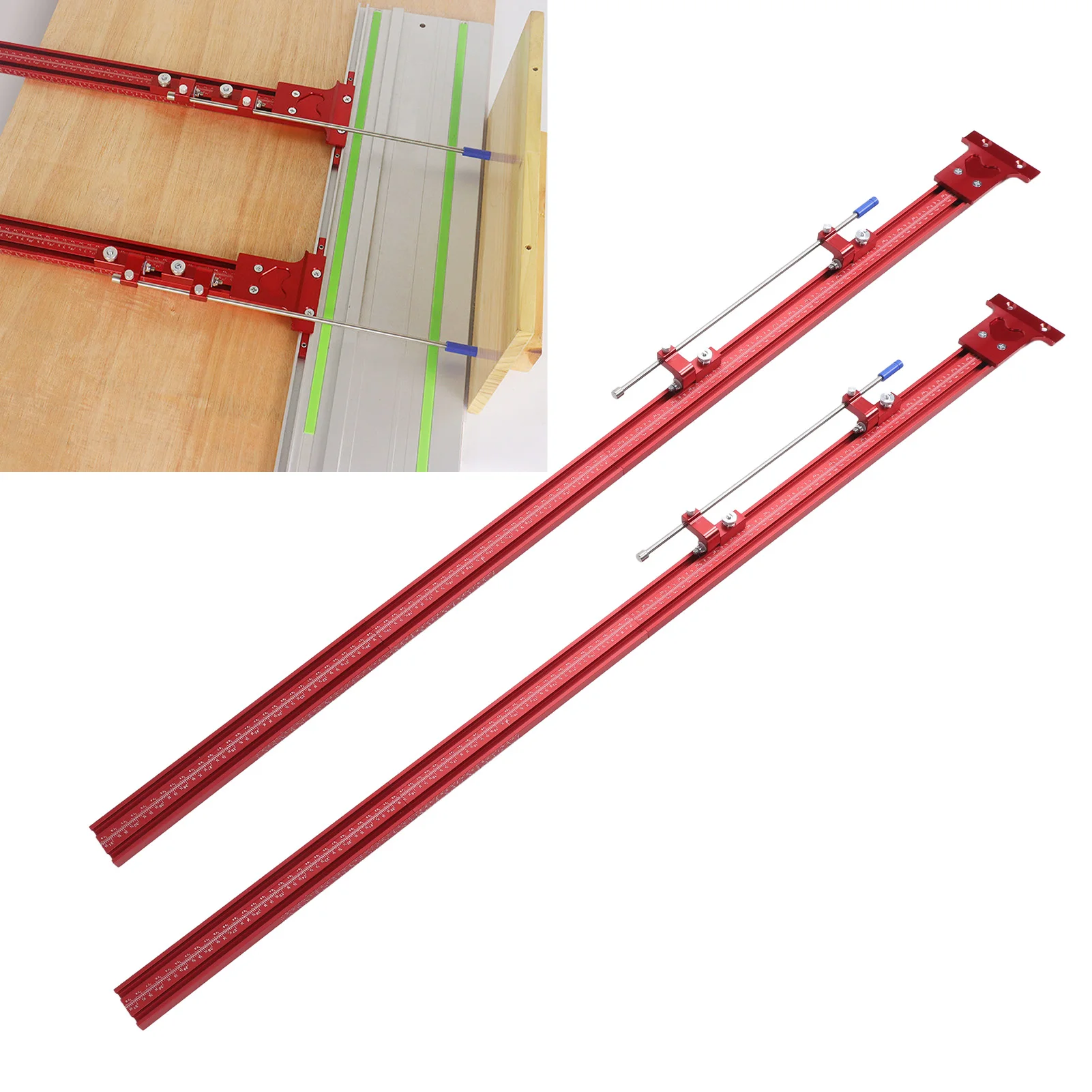 

Parallel System Parallel Rail System Aluminum Alloy Circular Saw Rail Woodworking Track Tool Set Kit