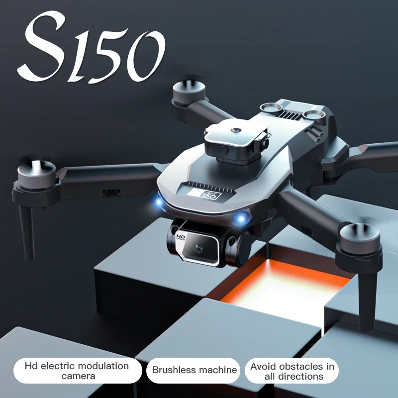 NUEVO S150 Drone Profesional 8K HD Cámara Dual Flujo Óptico 360 ° Regalo plegable de los juguetes del cuadricóptero del motor sin cepillo de la evitación de obstáculos