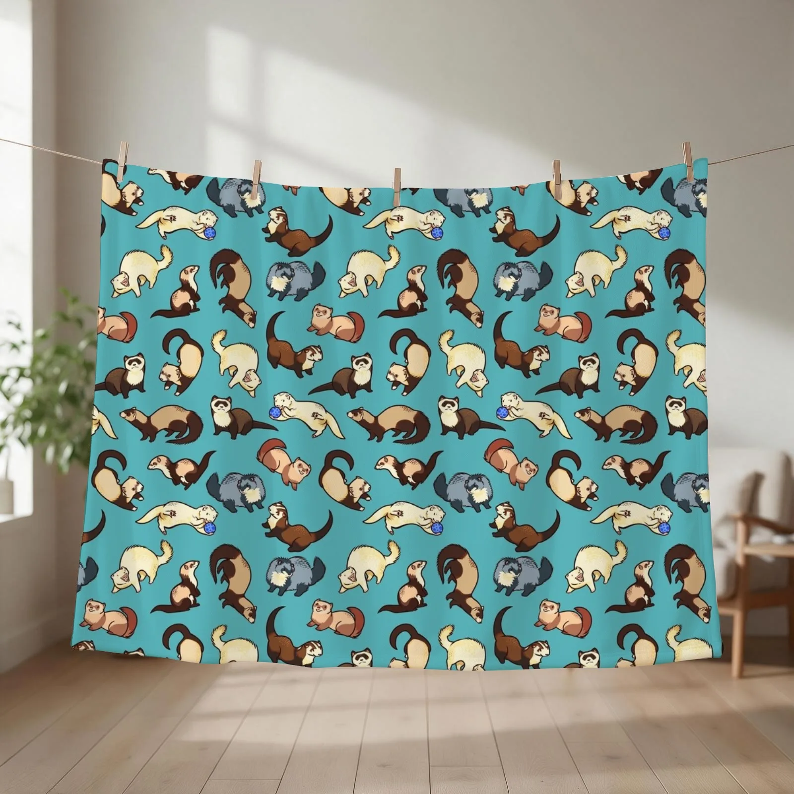 cat snakes in blue Throw Blanket Extra Large Throw Flannel Tourist Hairy Blankets