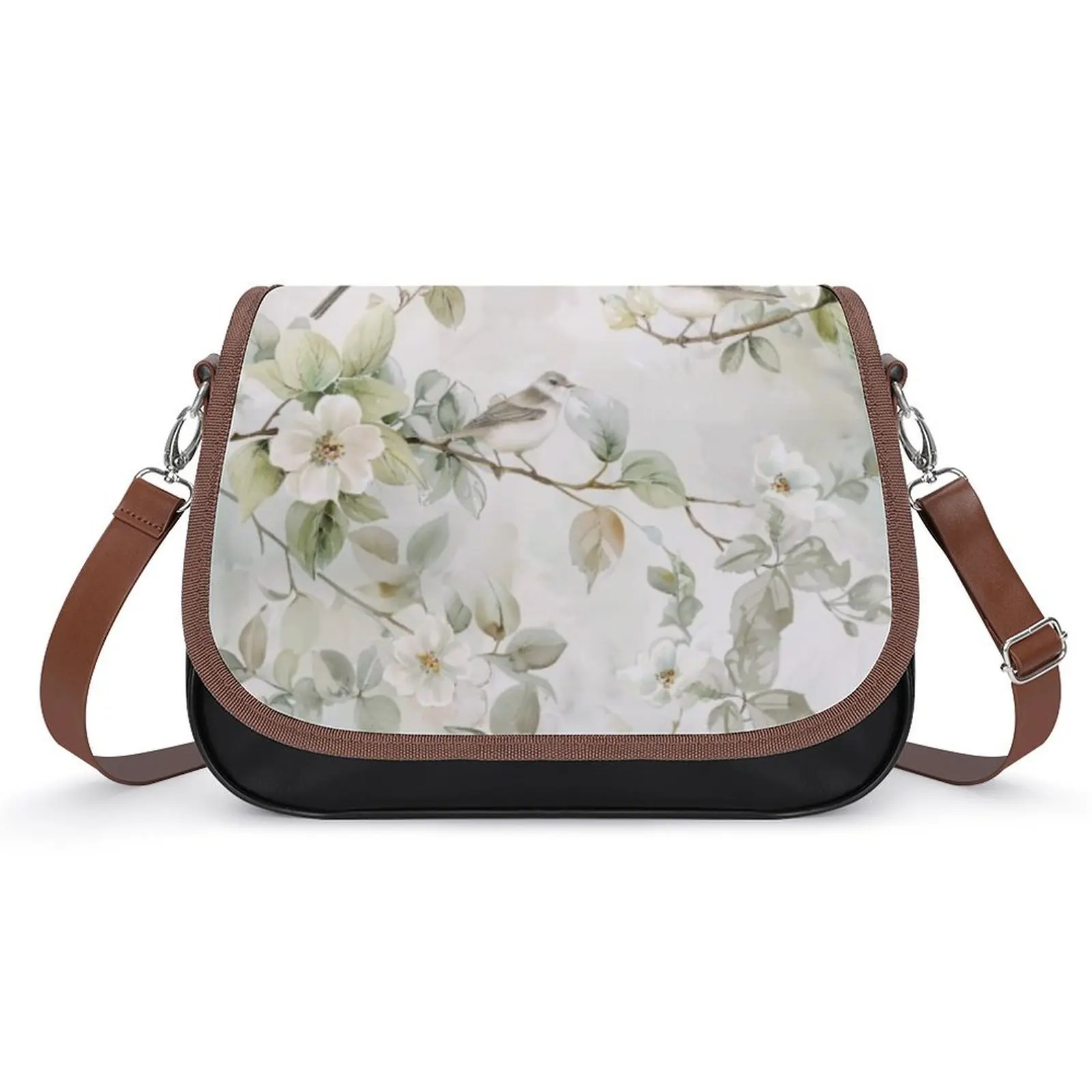 

This Fashionable Women's Crossbody Bag Features Floral Patterns And Summer Elements And Can Be Customized