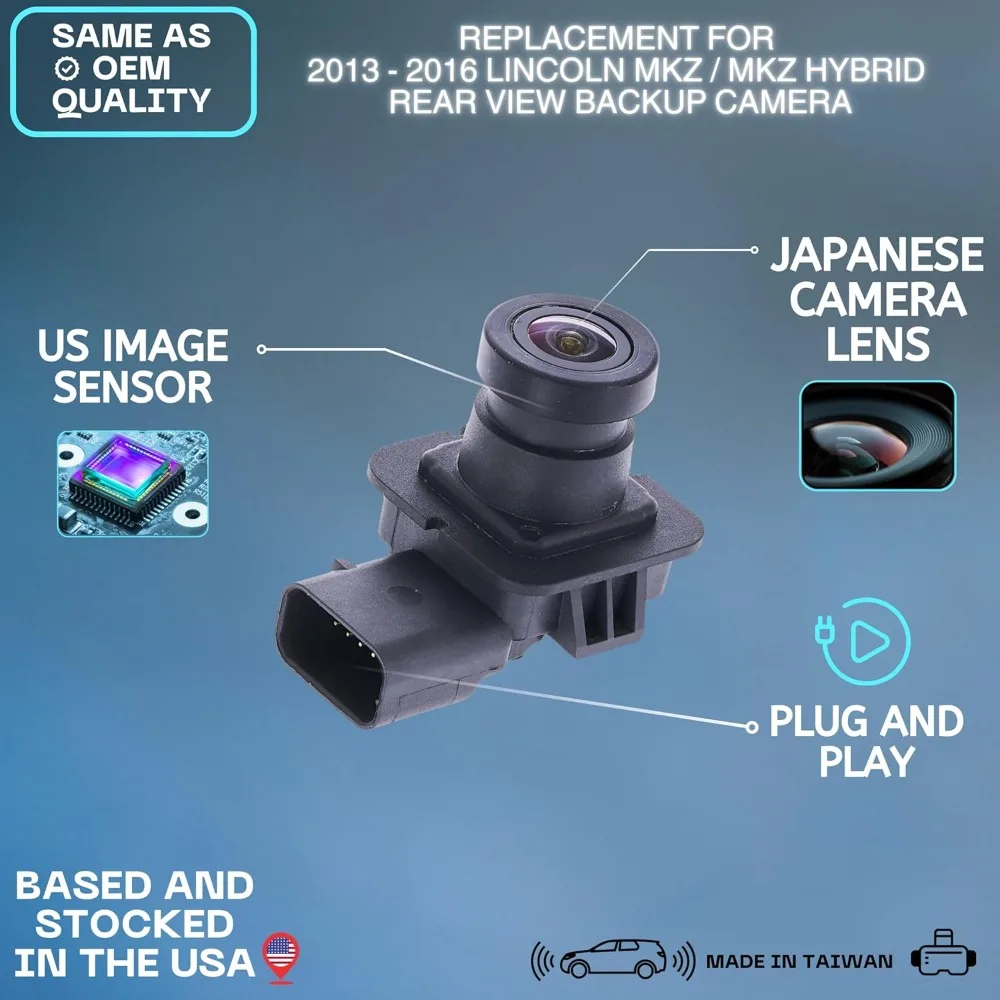 Backup Camera Replaces for 2013-2016 Lincoln MKZ/MKZ Hybrid OE Part # EP5Z-19G490-A, EP5T-19G490-AA, DP5Z-19G490-A