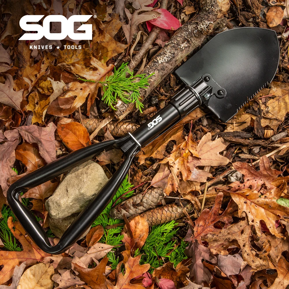 

SOG Folding Camping Shovel Versatile Small Portable Foldable Lightweight Hand tools Garden Outdoor Tactical Survival Gear-F08-N