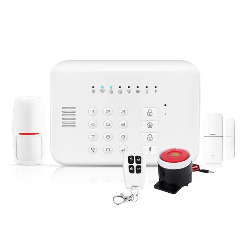A24U Tuya アプリリモコン WIFI + GSM 警報システムホームセキュリティ盗難警報センサー PIR モーション検出ドアコンタクト