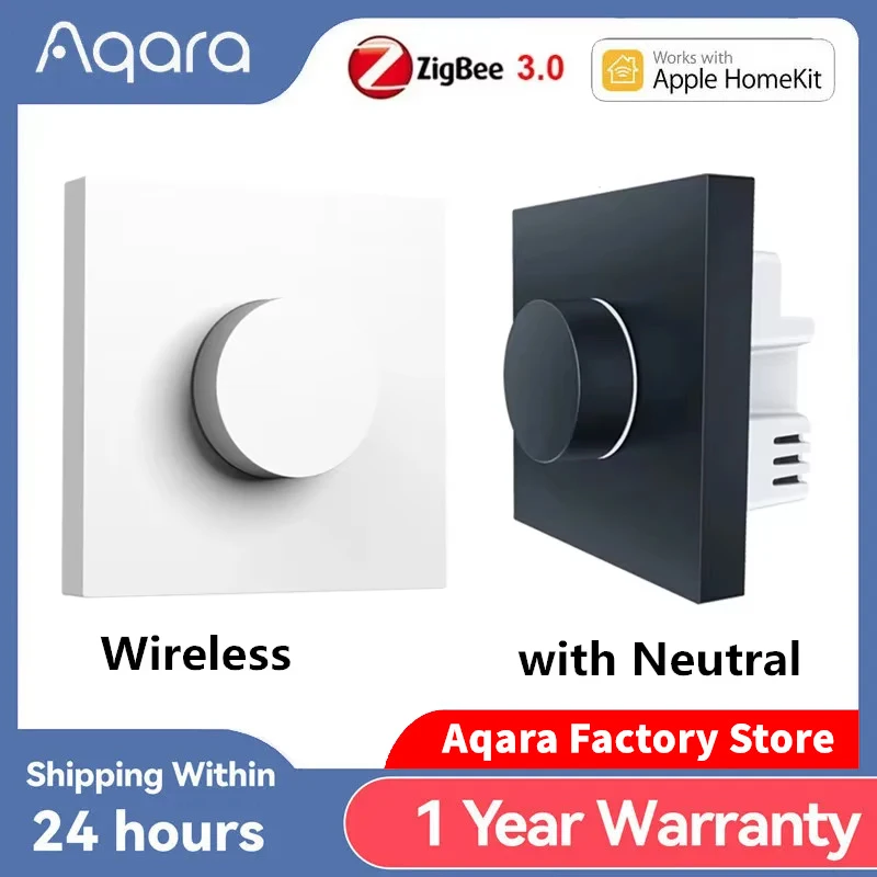 Original Aqara Smart Rotary Switch H1 Zigbee 3.0 Intelligent Adjustment Light Brightness Home Life Remote Control For Homekit