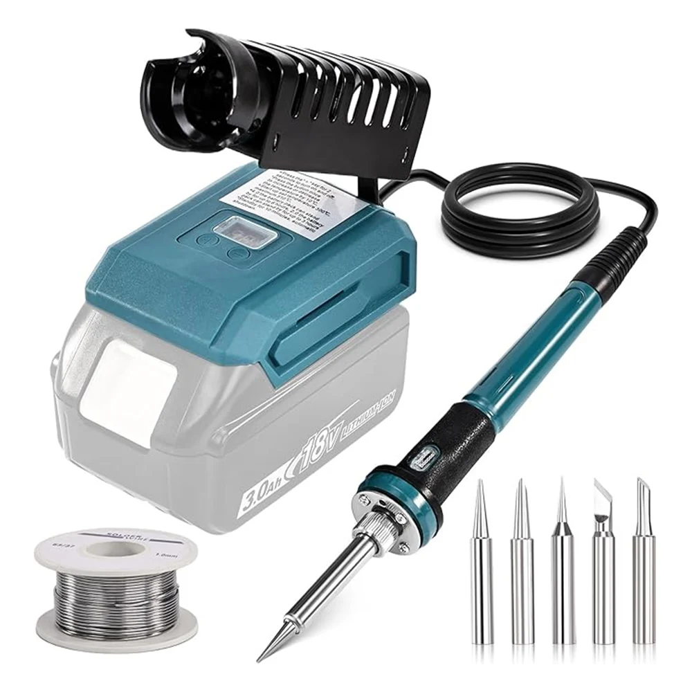 Fer à souder électrique sans fil 60W, outil de soudage, pointe de support, température rapide pour batterie Makita 18V 21V