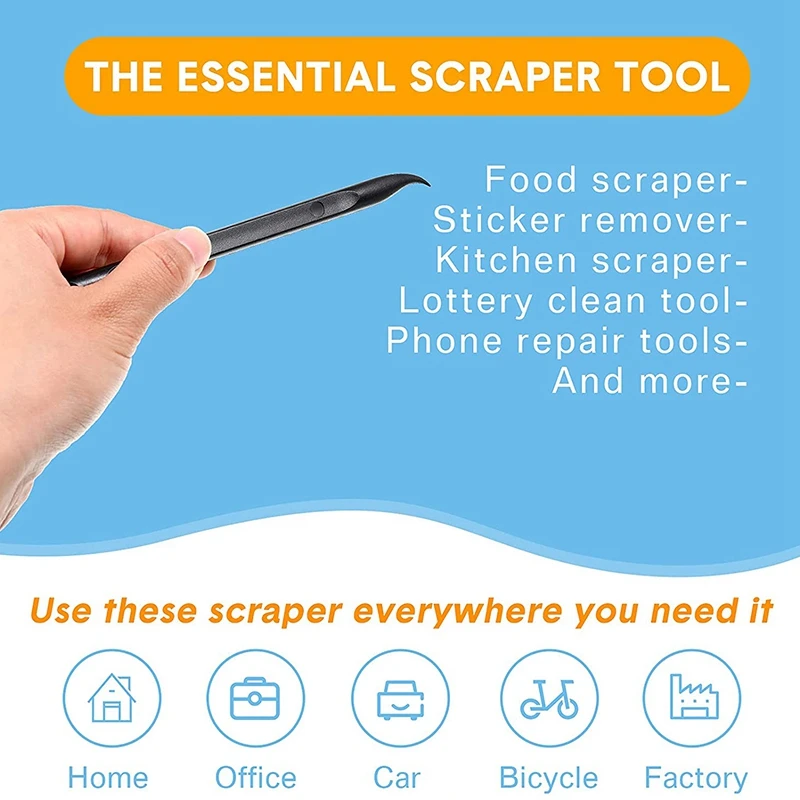 9 Pcs Plastic Scraper Tool Scratch Free Plastic Scraper Cleaning Pen Shaped Scraper Tool Multipurpose Label Scraper image 4