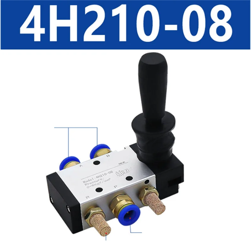

HHO-Manual Control 2 Position 3 5 Port Push-Pull Air Hand Lever Valve 5/2 Way Pneumatic 4H210-08