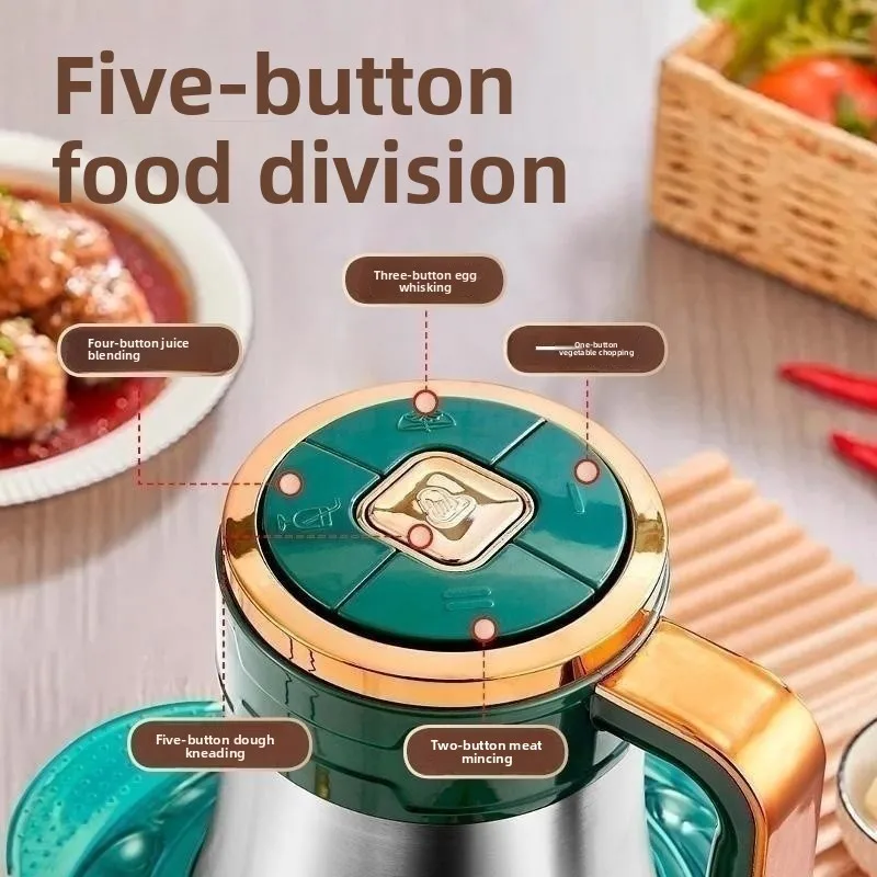 Large Capaci 6L 6 Blade  Garlic Mincer Stainl Steel Multifunctional Meat inder Fle Mincer Pepper inder