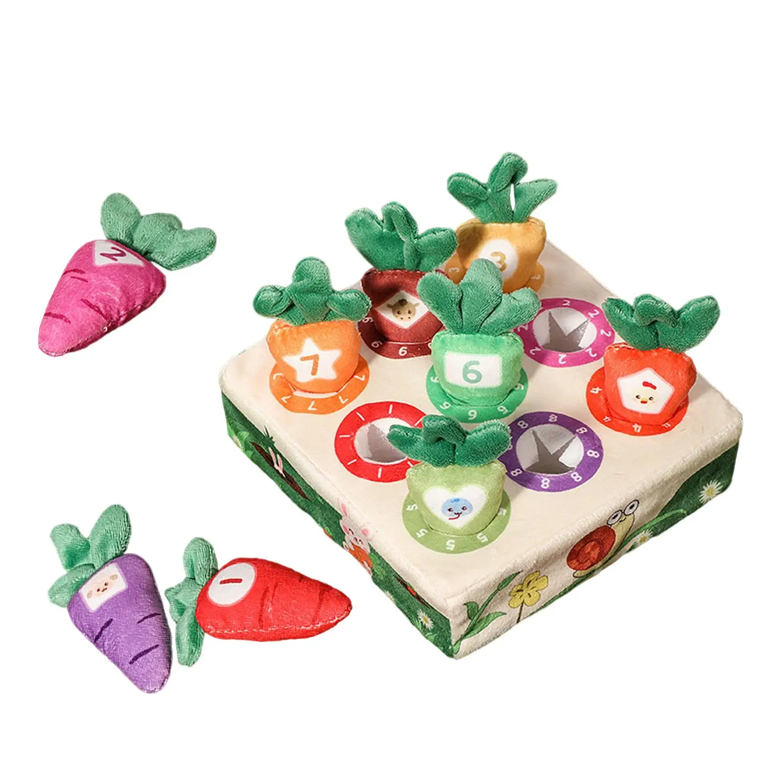 Carrot Plush Toy for Dogs Pet Interaction Plaything Vegetable Chew Toy Gift