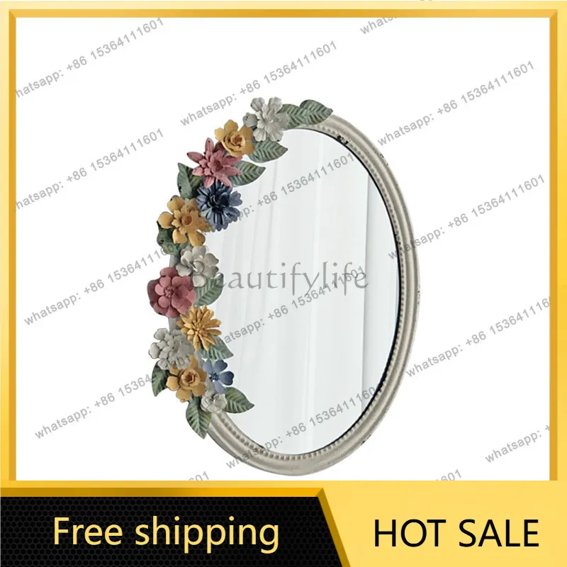 Best Sellers Antique Bathroom Mirror Decor Round Vanity ModernMakeup Wall Mirror Decor Bedroom Standing Custom Grand Miroir Home