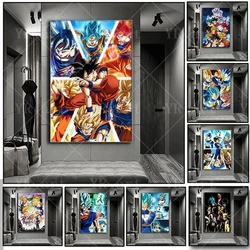 Japanese Surrounding Anime Dragon Ball Canvas Poster Print Super Saiyan Kakarot Vegeta Mural Art Decoration Picture Wall Prints