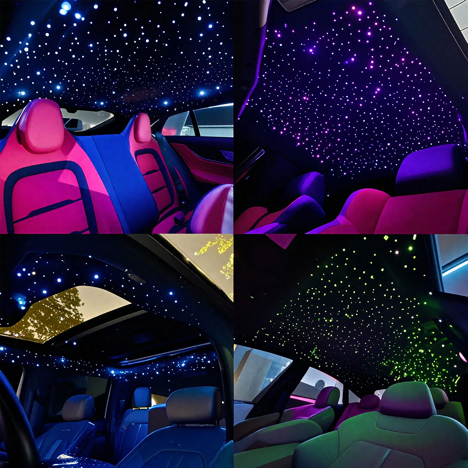 16W/32W Starlight Headliner Kit for Car, 200-1000pcs Fiber Optic Lights, APP&Remote Control, RGBW Car Lights for Ceiling, Home image 4