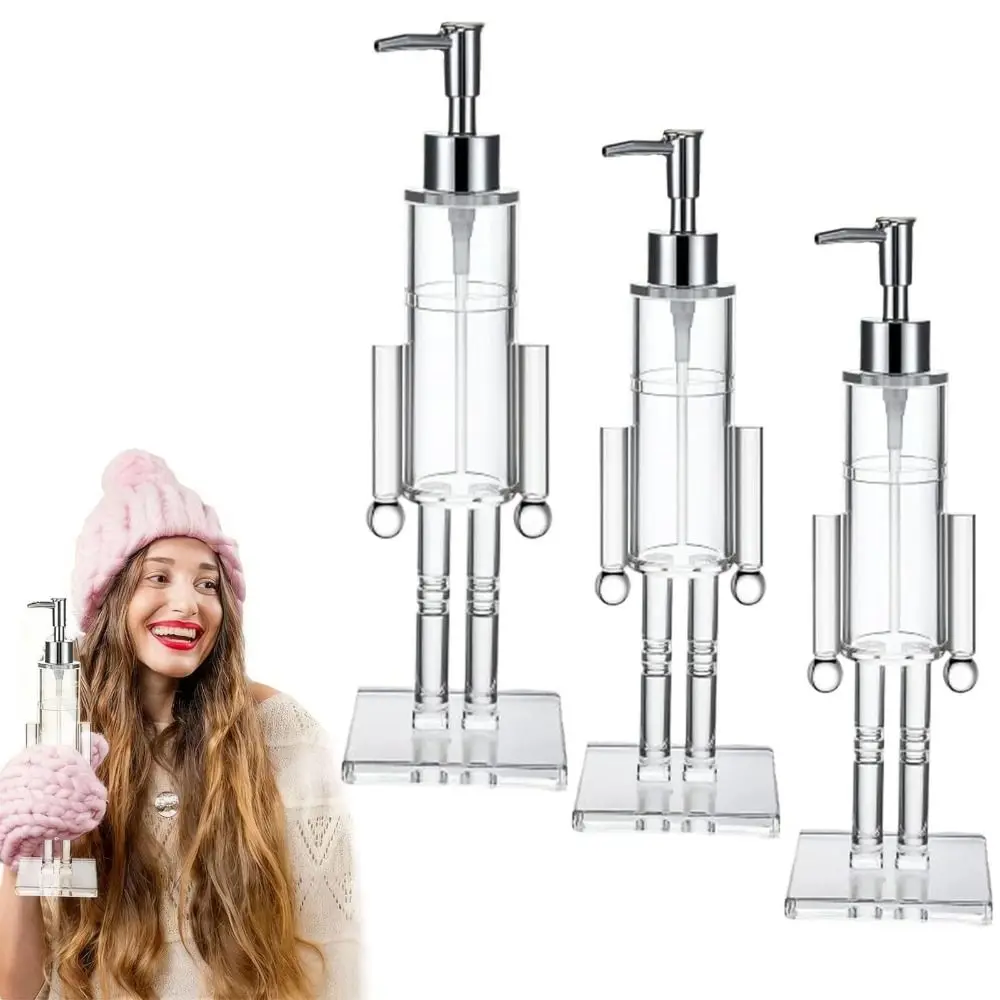 

Transparent Nutcracker Soap Dispenser Acrylic Refillable Christmas Hand Soap Bottle Home Kitchen Accessories Decor