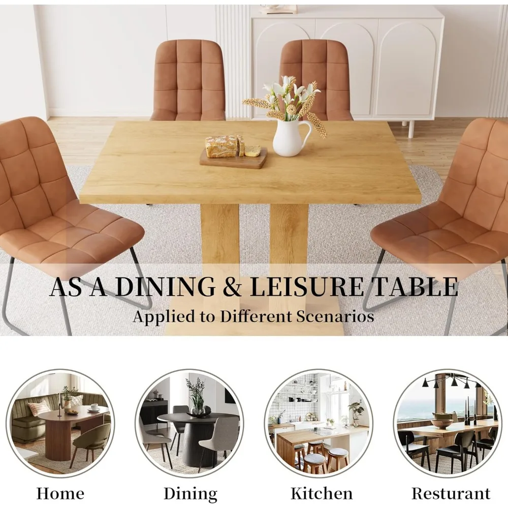 طاولة طعام وكراسي مطبخ حديثة، طقم طعام مستطيل للمنزل، المطبخ، غرفة المعيشة، غرفة الطعام