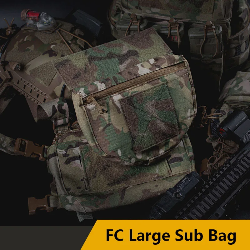 Tactical JPC Vest Storage Bag, Chest Rig Accessory Bag,Expansion Lower Abdomen Bag,FC Large Sub-Bag,Multi-functional Storage Bag