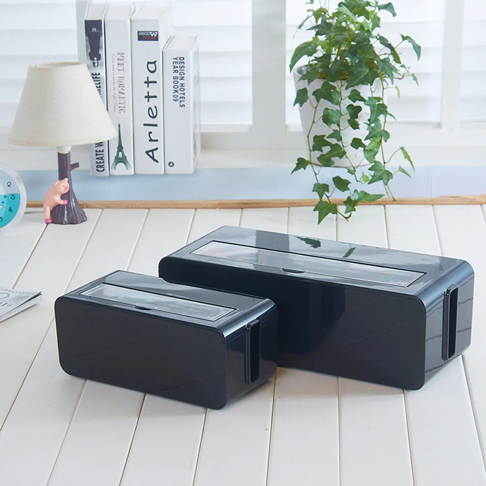 

Strip Cable Management Box Plastic Socket Organizer Cable Storage Case Household Supplies Cord Organizer Cord Hider