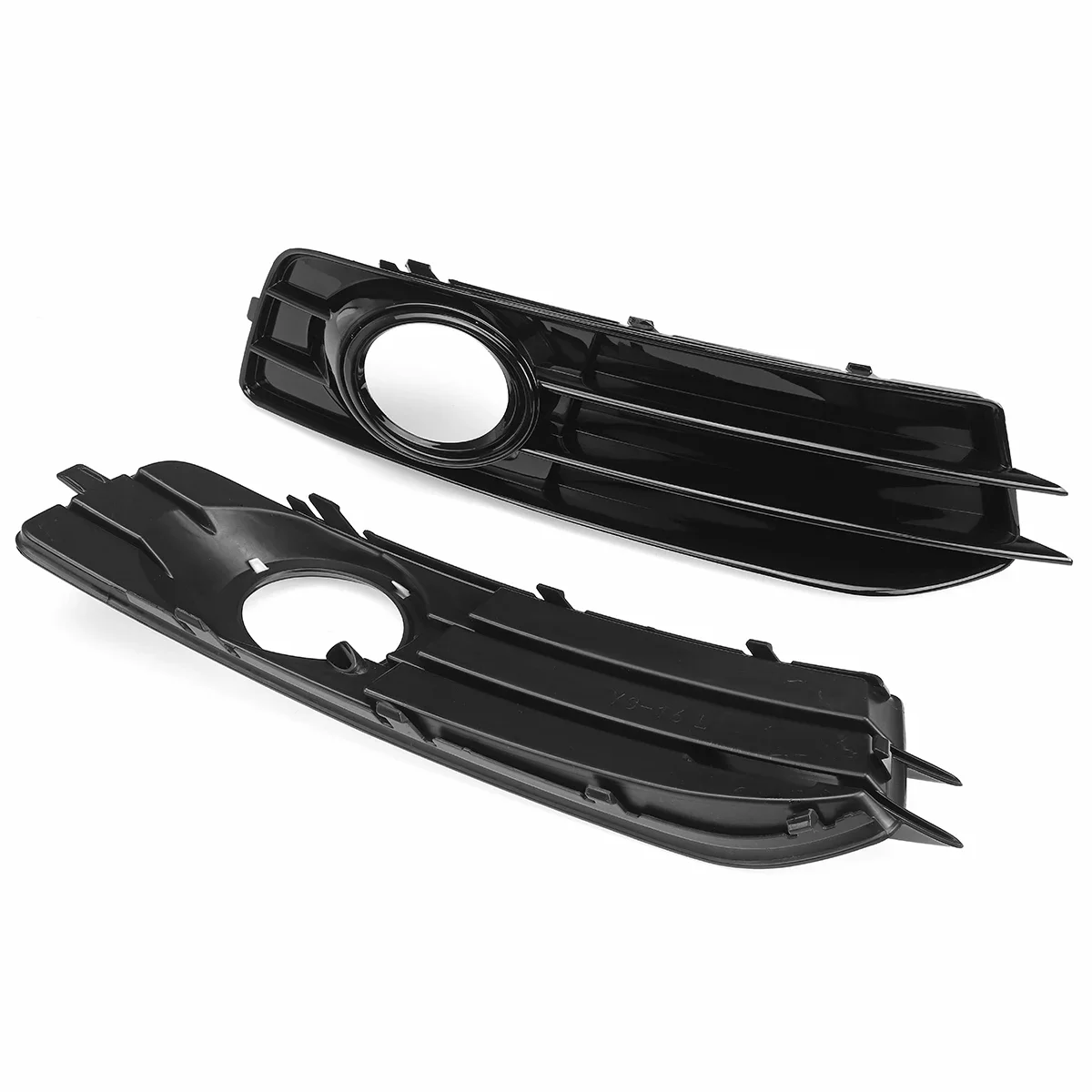 RM-CAR Chrome/Glossy Front Bumper Lower Fog Light Grill Grille For Audi A3 8P S-Line 2009-2012 8P0807682 8P0807681 Front Grille