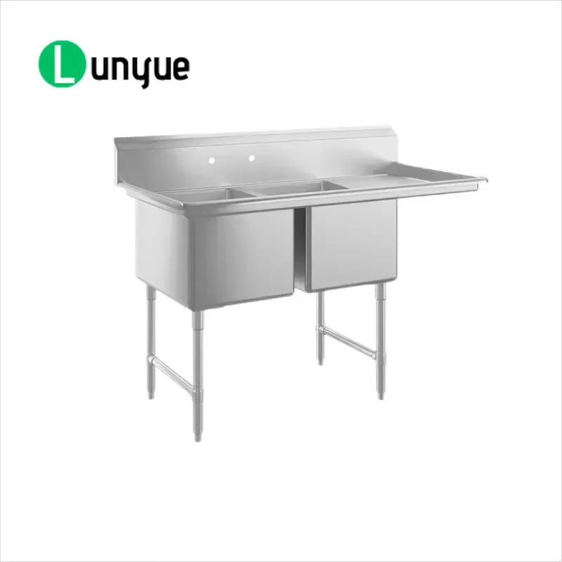 Large Commercial Stainless Steel American Sink for Hotel Restaurant Kitchen Durable Heavy Duty Industrial Grade