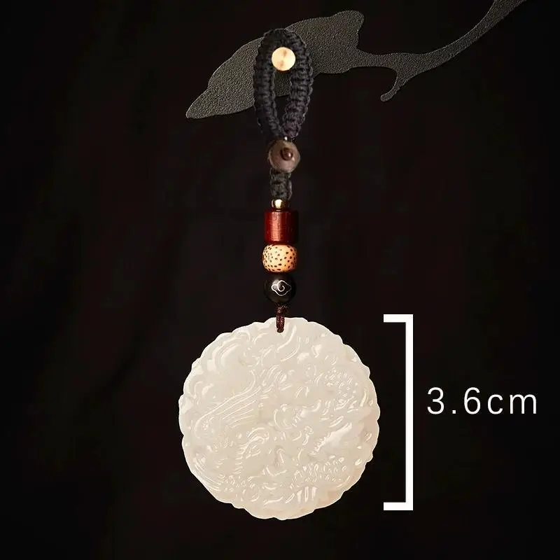 Dragon Phoenix Lucky Auspicious Pendant Exquisite Car Keychain for Men Women Backpack Hang Ornament