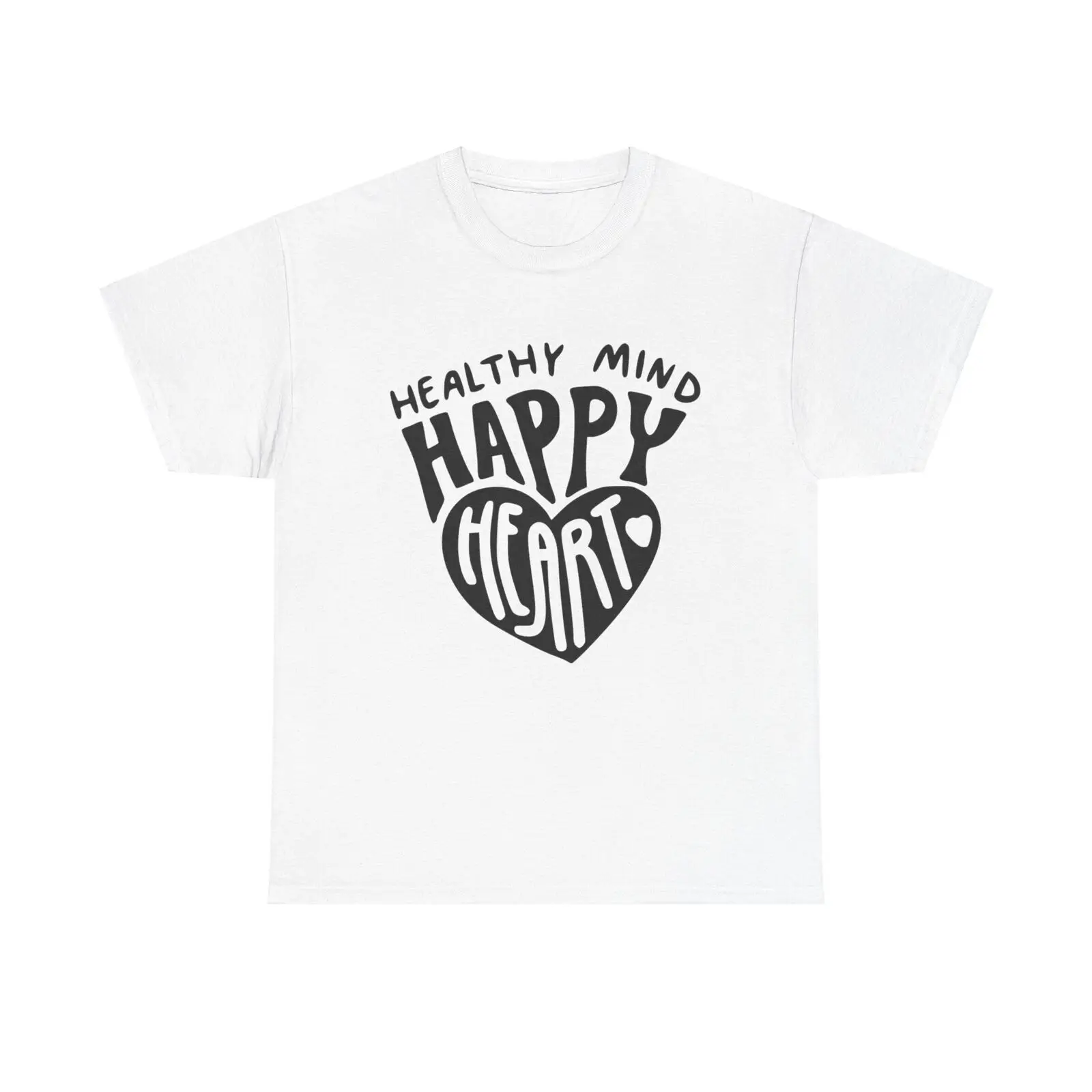 Healthy Mind Happy Heart T-Shirt - mental health awareness self-care positivity