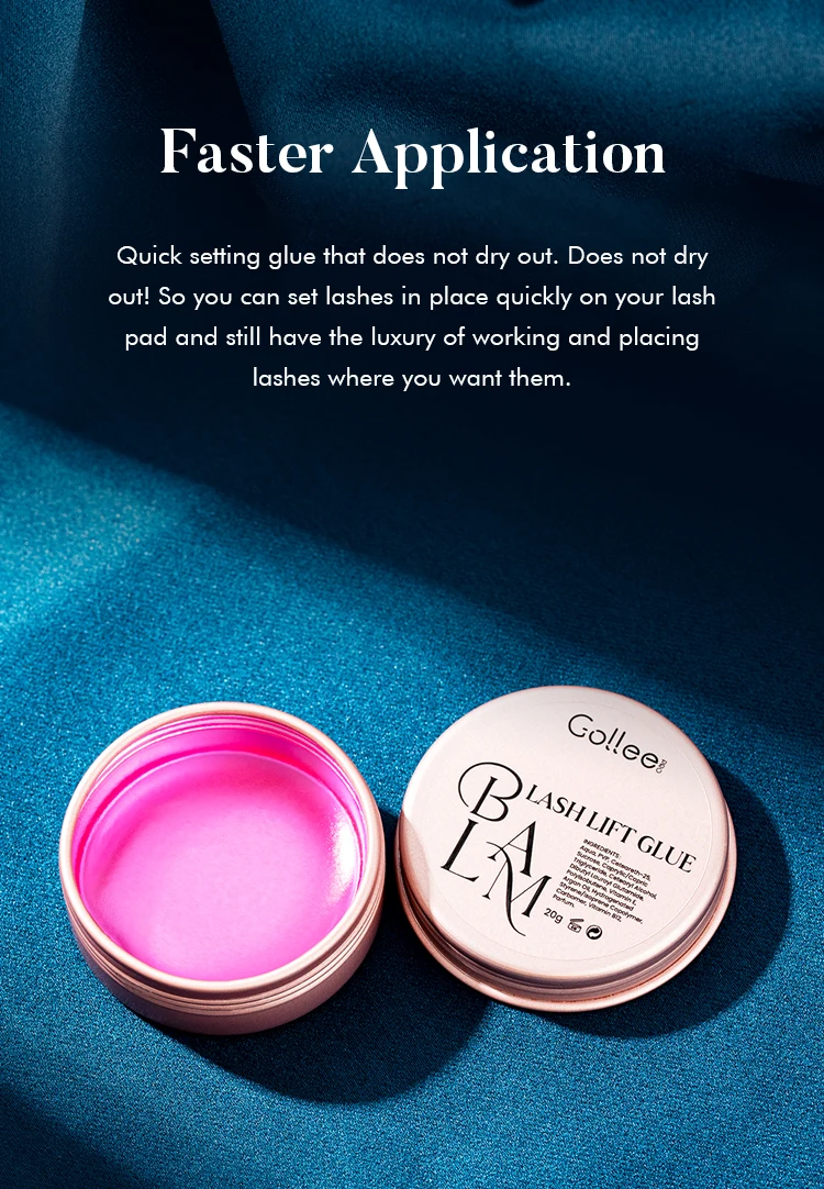 Gollee Wimpernlifting-Set Augenbrauen-Laminierung Wimpernzange Wimpern-Perm-Set Schnelle Fixierung Bunte Wimpern Lifting-Kleber Balsam Mehr Haftkraft – Detail 11