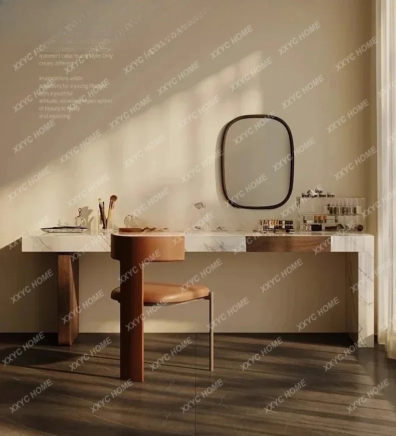 

A High-end dressing table Italian marble dressing table Bedroom minimalist desk