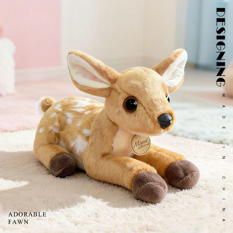 

25cm Stuffed Plush Animal Deer Toy Kids Doll Early Education Toys Children'S Birthday Gift Kawaii Simulation Giraffe Plush Toy
