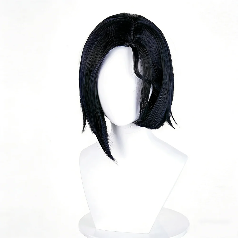 لعبة VALORANT فايبر شعر مستعار تأثيري المرأة شعر أسود مقاومة للحرارة شعر مستعار اصطناعي كرنفال زي حفلة الدعامة #3