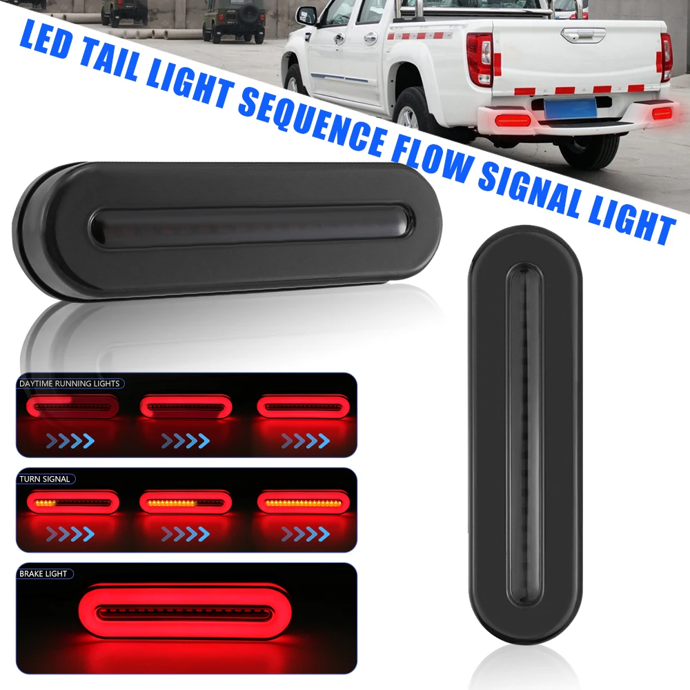 18 LED Freno Coda Indicatori di direzione Arresto Che Scorre Indicatori di direzione Lampada DRL Per Camion Rimorchio ATV UTV Illuminazione Auto 12-24V