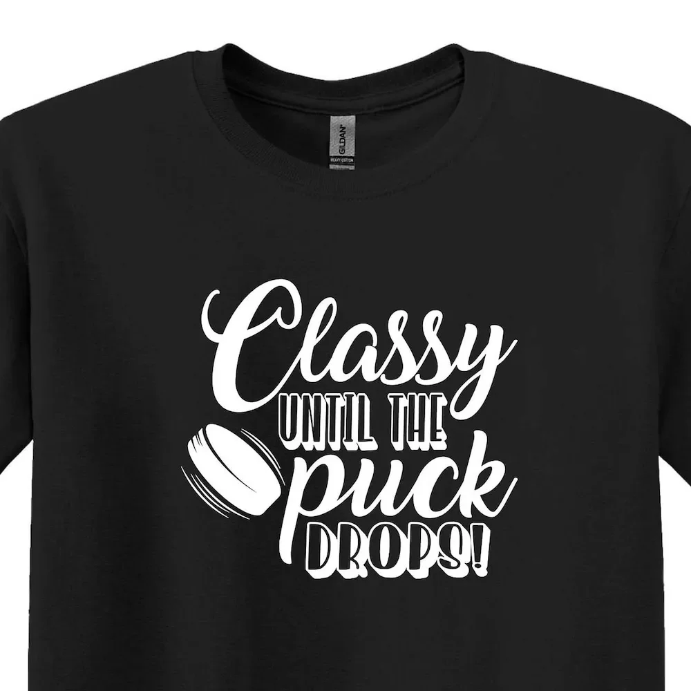 Funny Hockey T Shirt Class Until The Puck Drops Player S For Ice Game Day