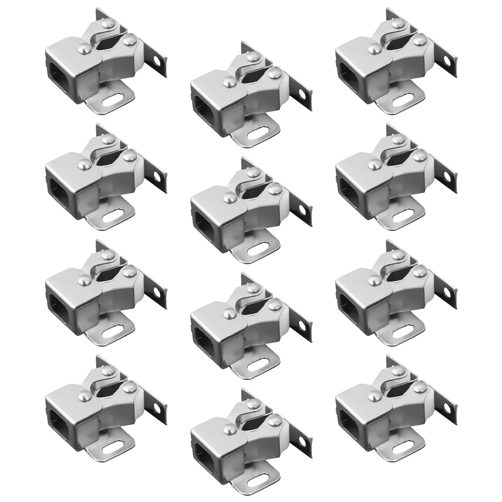 

12Pcs Door Bead Roller Catch Stainless Steel Heavy Duty Spring Cabinet Cupboard Buckle Lock Door Bead Roller Catch