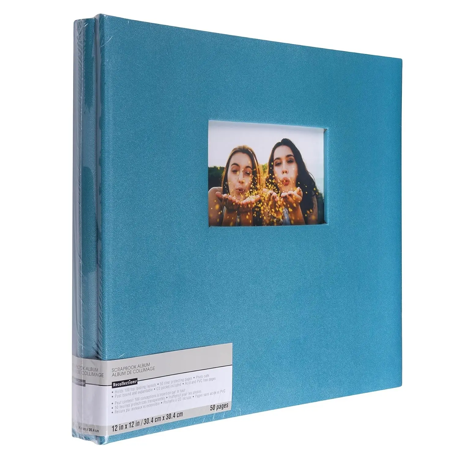 12" x 12" Blue Mega Scrapbook - 50 Page DIY Photo Album for Weddings, Birthdays, Anniversaries, and Family - Bulk 6 Pack