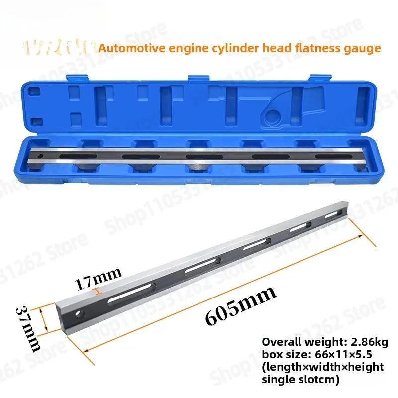 Engine Cylinder Head Straightedge Ruler, High Precision Blue Dot Knife Edge Leveling Tool for Auto Repair and Grinding