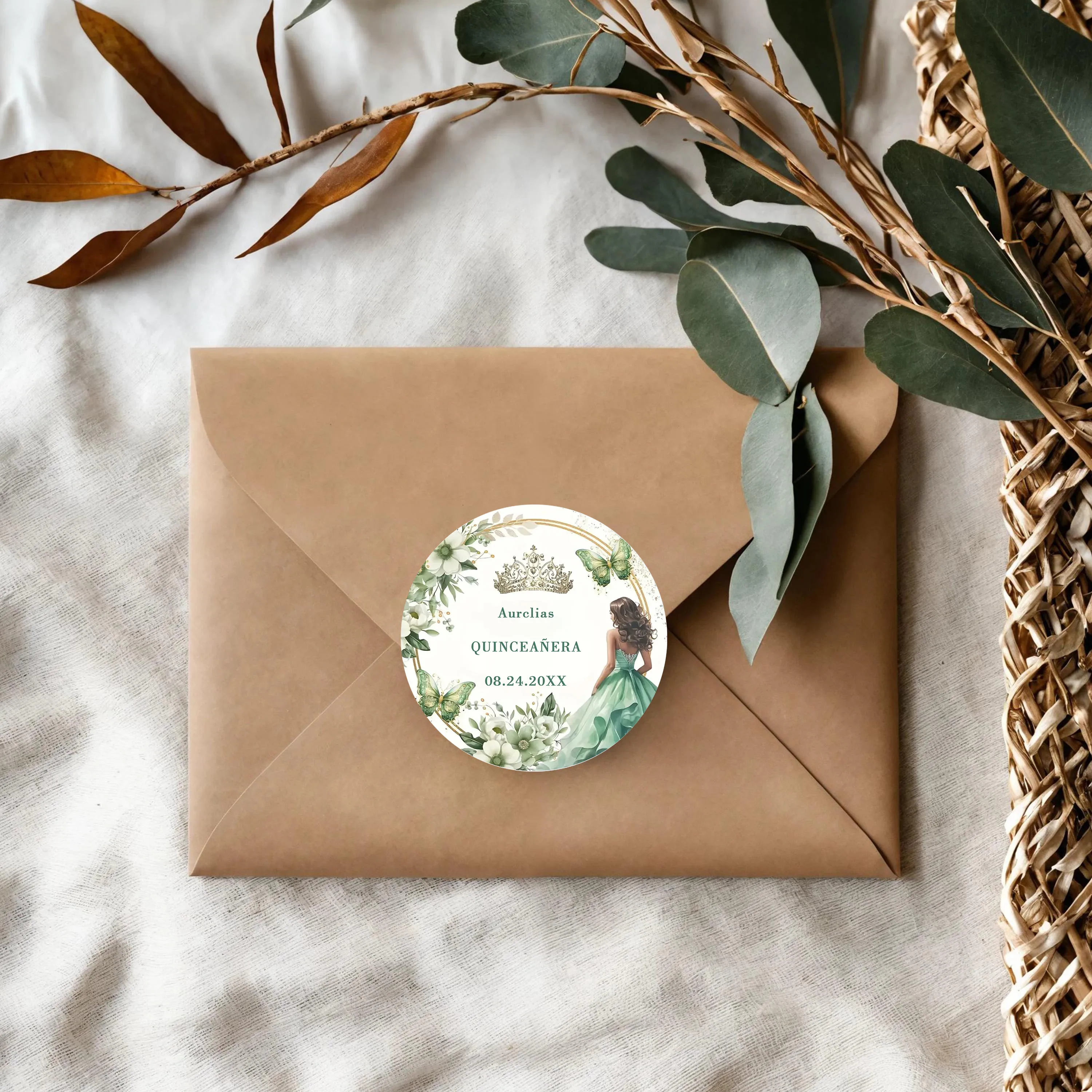 90 قطعة من ملصقات الأسماء وأعياد الميلاد (للحفلات الزفاف والمعمودية والحفلات وتغليف الهدايا)