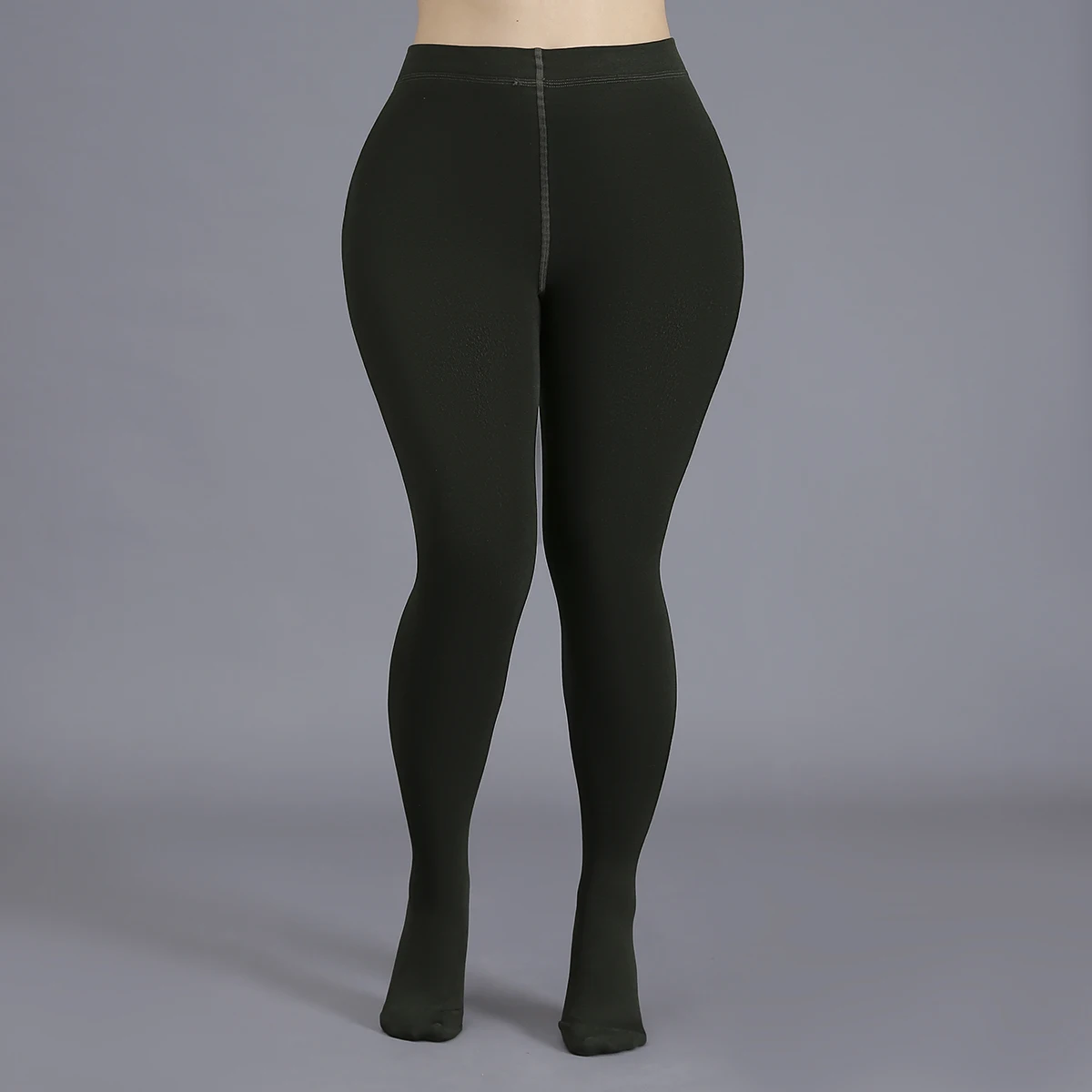 A pair of women's fleece plus large size warm pulled wool pantyhose