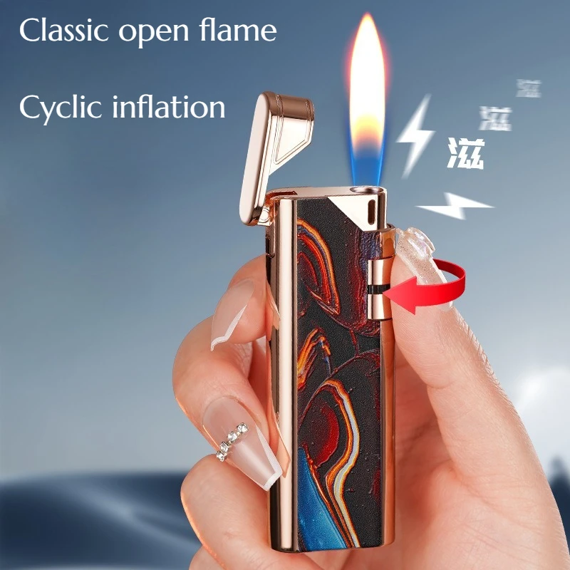 Ultra-thin Sliding Lighter with Innovative Design and Excellent Appearance - Inflatable Cigarette Lighter As A Gift