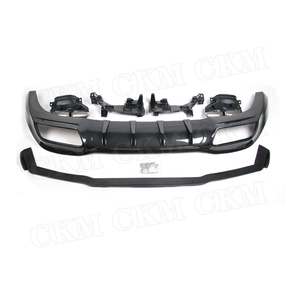 PP Black Rear Diffuser For Mercedes Benz A Class W177 A180 A200 A250 A35 2019 2020 304 Stainless Steel 4 Outlet Exhaust Tips