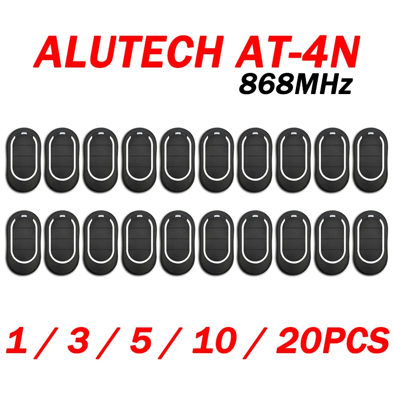 1~20PCS ALUTECH 868MHz AT-4N AT 4 AT 4N Garage Door Remote Control 868.35MHz Rolling Code Electric Gate Control Transmitter