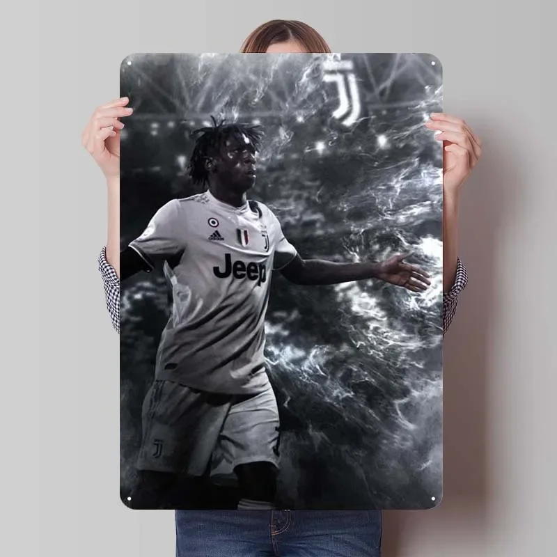 

Moise Kean Sports Metal Poster Club America Vintage Metal Sign Tin Sign for Wall Art Decoration Coffee Bar Retro Outdoor Decors