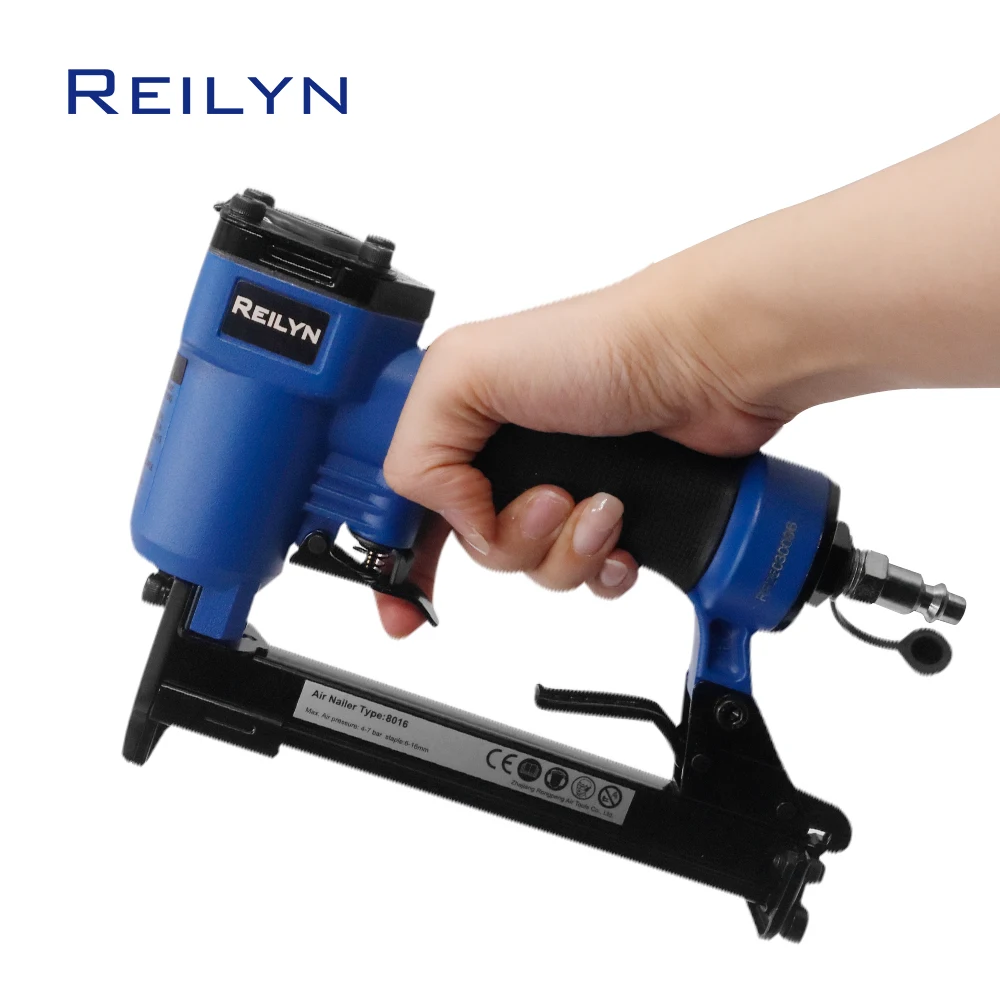 

21Ga Air Crown Stapler 8016 Pneumatic Upholstery Nailer with free 1PCS Main Piston Drive Unit